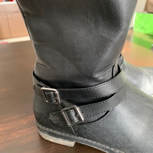 Girls long black boots Size 3 - Picture 3 of 5